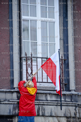 Stare Miasto w Gdansku. Zaloba narodowa po katastrofie...