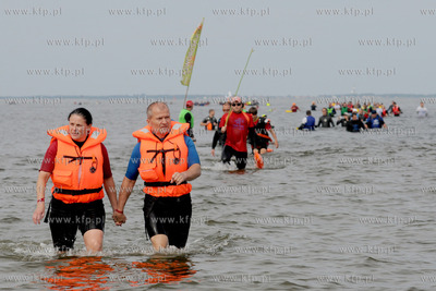 XII edycja Marszu Sledzia przez Zatoke Pucka na trasie...