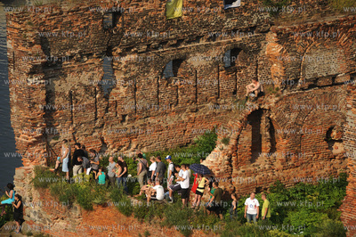 Gdansk, widok z wiezy Muzeum Archeologicznego na niezagospodarowana...