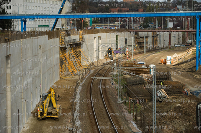 Budowa przystanku SKM Gdansk Srodmiescie. 5.11.2013...