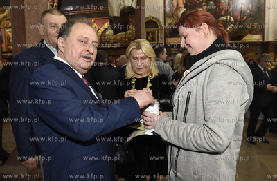 Gdańsk, Dwór Artusa. Noworoczna lampka szampana,...