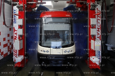 Zajezdnia tramwajowa ZKM w Gdansku przy ul. Wita Stwosza....