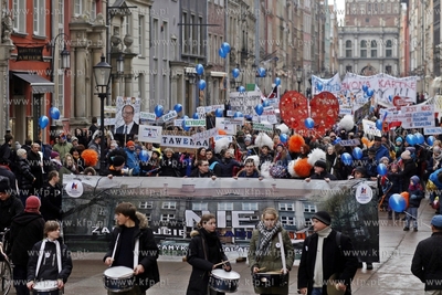 Demonstracja w obronie Pałacu Młodzieży w Gdańsku.
31.01.2015
fot....