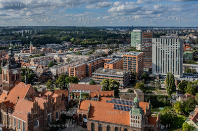 Gdańsk. Ulica Rajska, Dom Technika, tzw. Zieleniak,...