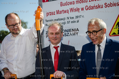 Gdańsk. Wyspa Sobieszewska. Uroczystość wbicia pierwszej...