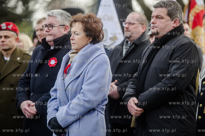 Gdansk. Wrzeszcz. Uroczyste złożenie kwiatów pod...