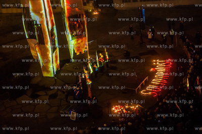 Gdańsk. Plac Solidarności. Obchody 35. rocznicy stanu...