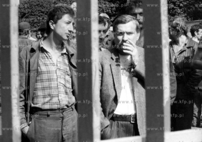 Lech Walesa podczas strajku w Stoczni Gdanskiej im...