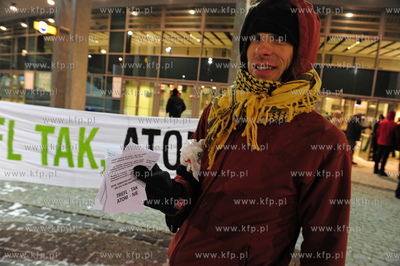 Hala Ergo Arena Sopot/Gdansk. Protest przeciwko budowie...