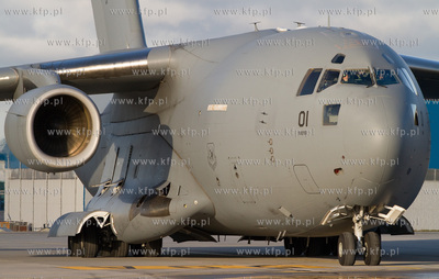 Na gdanskim lotnisku wyladowal Boeing C 17 Globemaster...