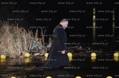 Kaliningrad, Rosja. Swieto Chrztu Panskiego podczas...