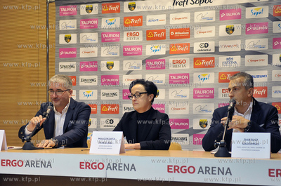 Hala Ergo Arena Gdansk/Sopot. Podpisanie umowy partnerskiej...