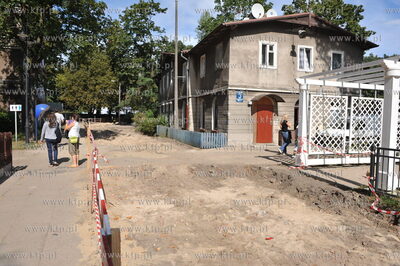 Gdansk Brzezno. Remont chodnika i dojscia do plazy...