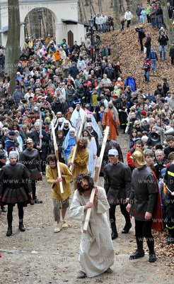 Wejherowo. Droga Krzyzowa. Inscenizacja Meki Panskiej...