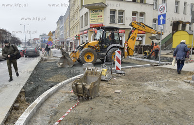 Gdańsk - Wrzeszcz. Remont chodnika wzdłuż al. Grunwaldzkiej...