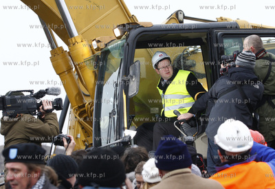 Gdansk. Budowa Stadionu Letnica. Oficialne rozpoczecie...