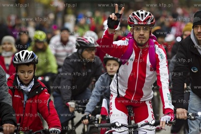 Sopot. Rowerowa parada na Swieto Niepodleglosci.
11.11.2015
fot....
