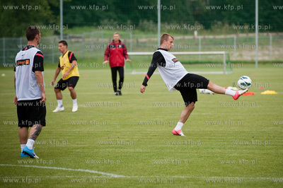 Gdansk. Pierwszy trening Reprezentacji Polski w pilce...
