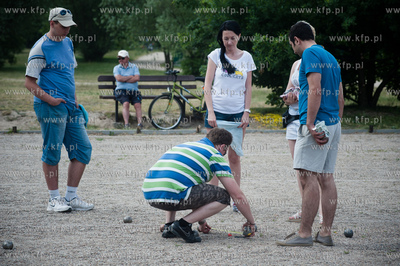 Gdansk. Bulodrom w Parku Reagana. Turniej petanque...
