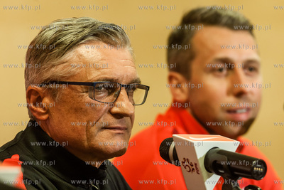 Gdansk. Stadion Energa. Konferencja prasowa poprzedzajaca...