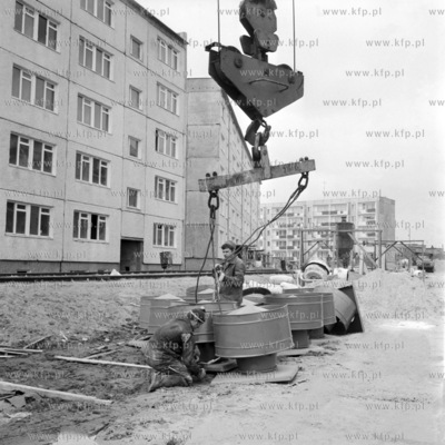 Budowa osiedla na gdańskim Suchaninie. 28.04.1975...