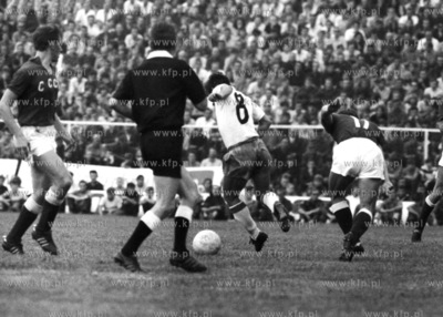 Mecz pomiędzy reprezentacjami Polski i ZSRR na stadionie...