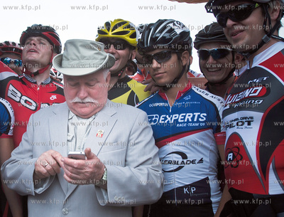 Pierwszy Maraton Sierpniowy w Gdansku. Nz. Lech Walesa...