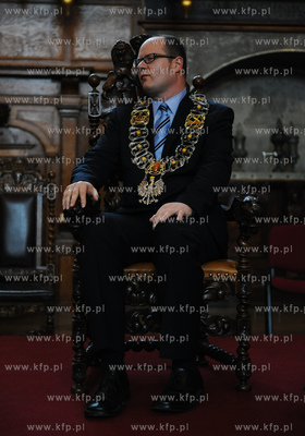 Gdansk. Dwor Artusa. Wreczenie Medali sw. Wojciecha...