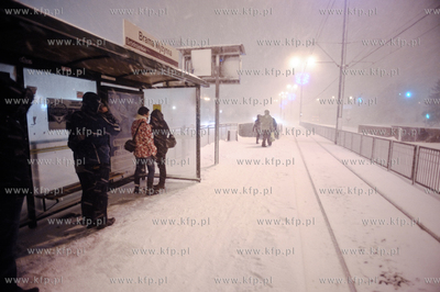 Nastepny atak zimy na Gdansk nastapil poznym wieczorem....