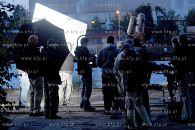 Tereny Stoczni Gdanskiej. Plan zdjeciowy filmu Uklad...