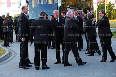 Gniewino. Przyjazd i przywitanie pilkarzy reprezentacji...