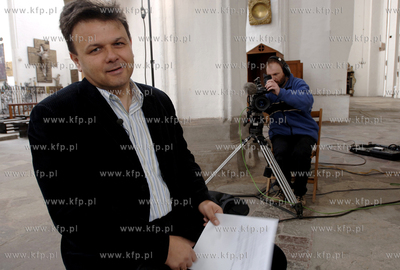Adam Hlebowicz podczas realizacji programu dla VIDEO...