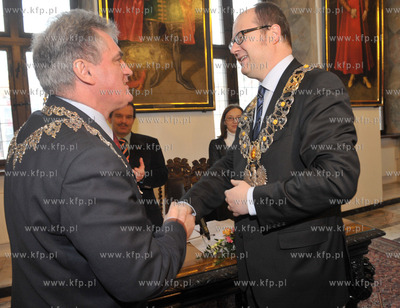 Gdansk. Ratusz Glownomiejski. Uroczysta sesja Rady...