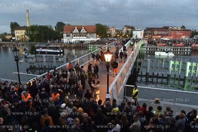 Gdańsk. Uroczyste otwarcie kładki na Ołowiankę....