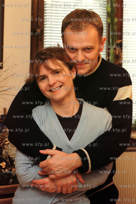 Donald Tusk z zona Malgorzata. 5.12.2000 fot. Wojtek...