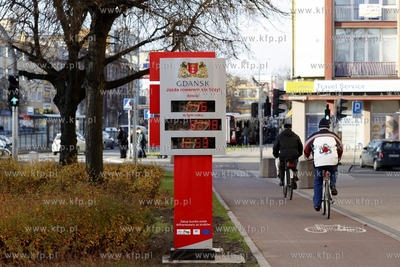 Licznik rowerow, ktory wskauje ilu rowerzystow dziennie...