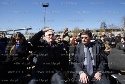 Stocznia Gdansk. Uroczystosc chrztu statku SYN ANTARES....