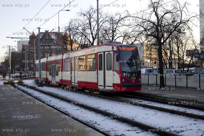Przystanek tramwajowy Plac Solidarności w Gdańsku.
14.02.2017
fot....