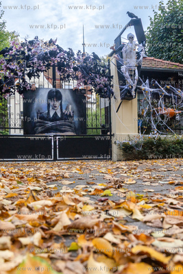 Gdańsk Wrzeszcz, ul. Jaśkowa Dolina. Nz. Halloweenowe...