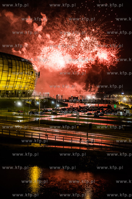 Teren Stadionu Energa Gdańsk. Miedzynarodowy pokaz...