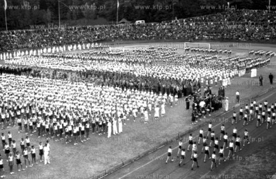 Zawody mlodziezowe na stadionie Lechii Gdansk. 1952...