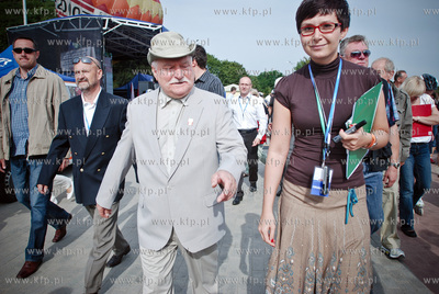 Pierwszy Maraton Sierpniowy w Gdansku. Nz. Jerzy Pisarek,...