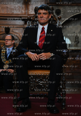 Gdansk. Dwor Artusa. Wreczenie Medali sw. Wojciecha...