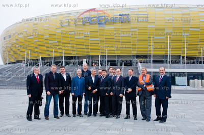 Gdansk. Stadion PGE Arena Gdansk. Wizytacja Sejmowej...