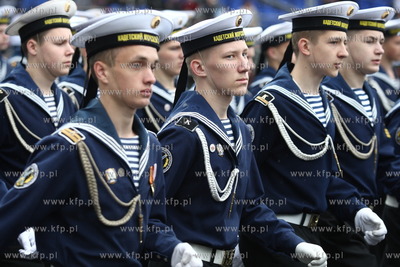 Kaliningrad , Rosja 09.05.2014 Parada na Placu Zwyciestwa...