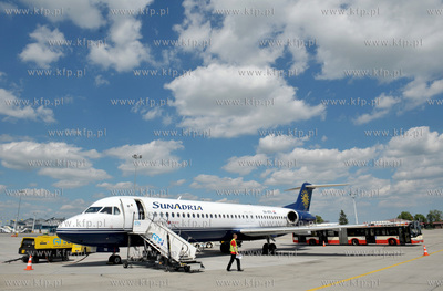 Gdansk, Rebiechowo. Chorwaccy kibice przylecieli samolotem...