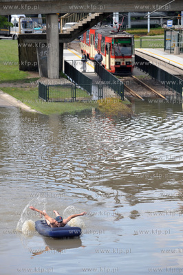 Gdańsk Wrzeszcz  po intensywnych opadach deszczu....