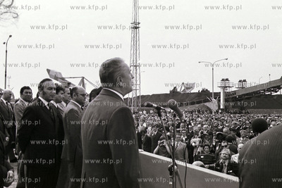 Edward Gierek w Stoczni Gdanskiej w Gdansku 18.07.1974...