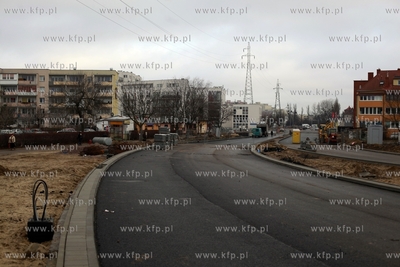 Gdansk. Budowa Trasy Slowackiego. Odcinek od wiaduktu...