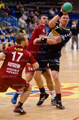 Hala AWFiS Gdansk. Mecz pilki recznej I ligi. Wybrzeze...